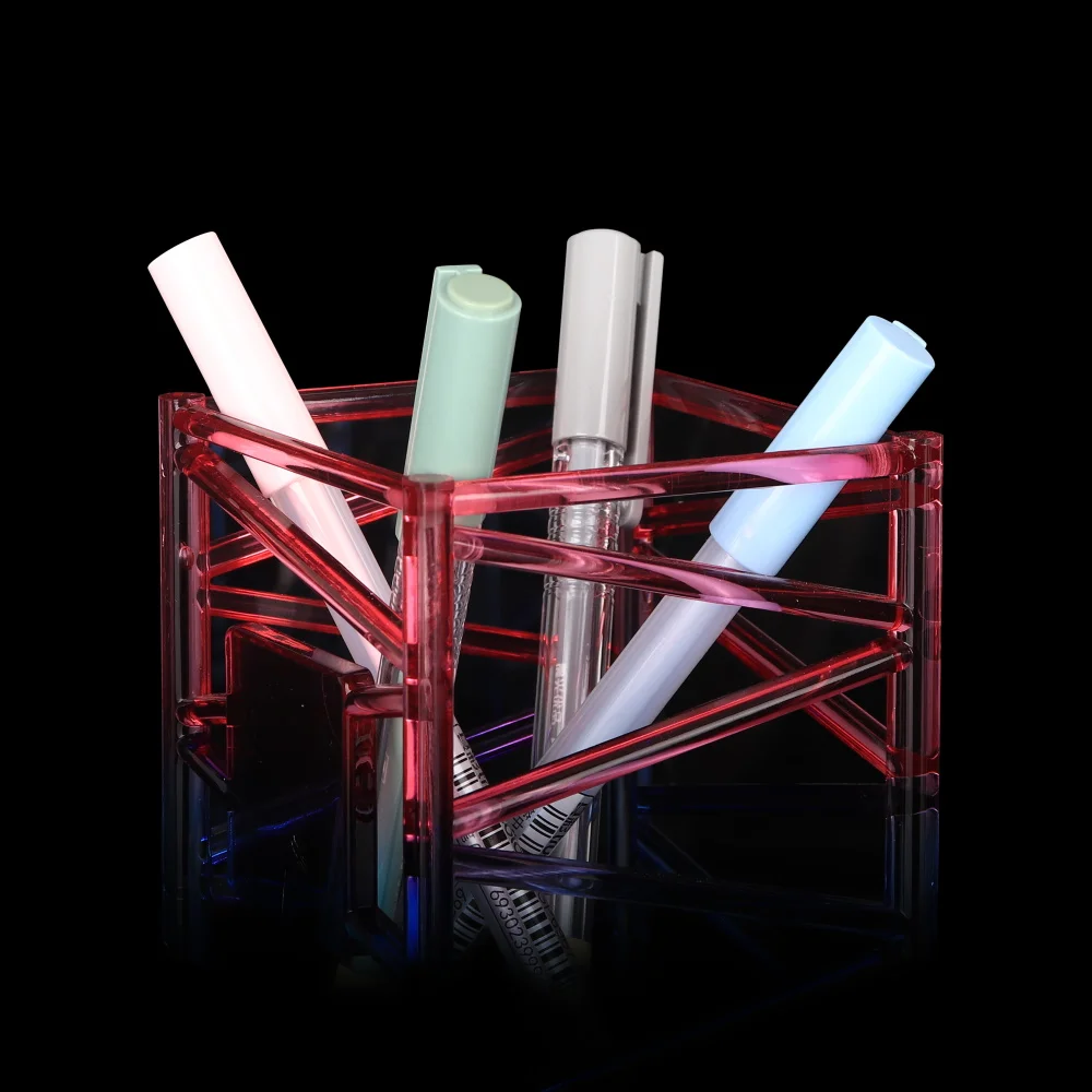 Factory Wholesale Stationery Set Acrylic Office Accessories Single Tabletop Organizer Pencil Acrylic Pen Holder