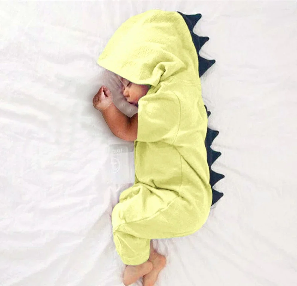 
Baby Dinosaur Clothes Hoodie Playwear Romper for Toddlers Boys Girls Kids Fleece Outfits 