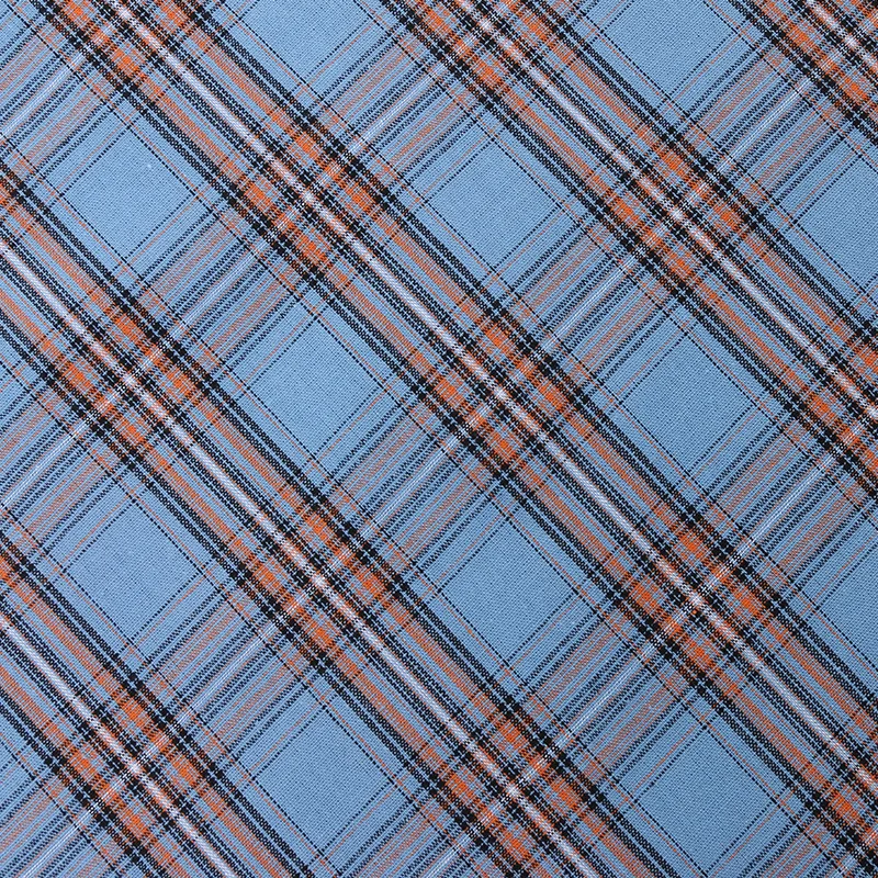 organic 100 Cotton Yarn Dyed checked fabric orange plaid pattern school uniform fabric