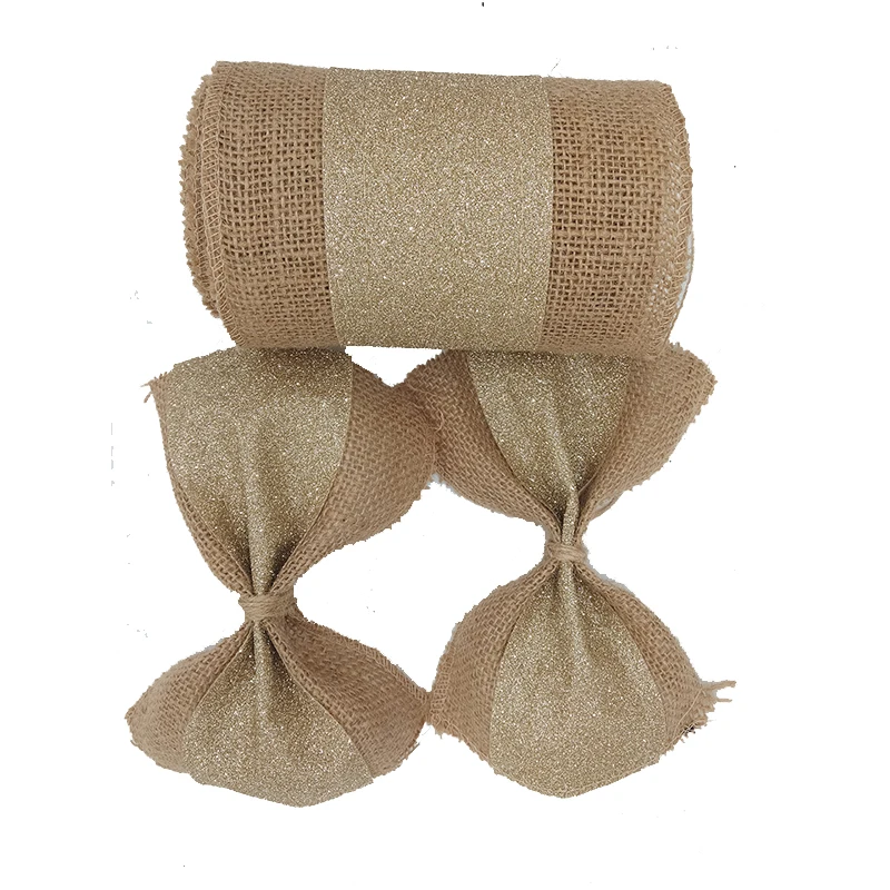 Wholesale jute coarse linen yarn roll, jute fabric, can be used as decorations
