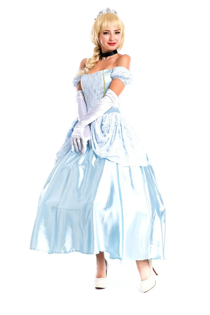 Movie Costumes Court Blue Halloween Women Sissi Princess Dress Halloween Princess Costume Cosplay Costume