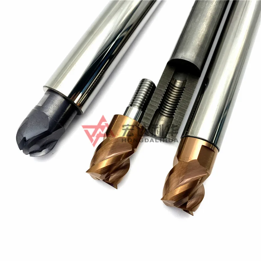 Solid Carbide tool holders  screwed with Exchangeable Head End Mill Modular CNC Cutting Tool