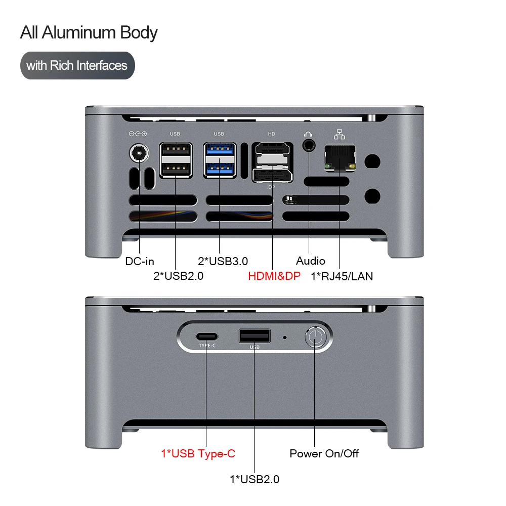 9th 10th Gen мини ПК настольный компьютер Core i9 10880H 9980HK I7 8750H I5 9400H Win10 4KUHD NUC w/ 2 * DDR4 NVME M.2 DP Type