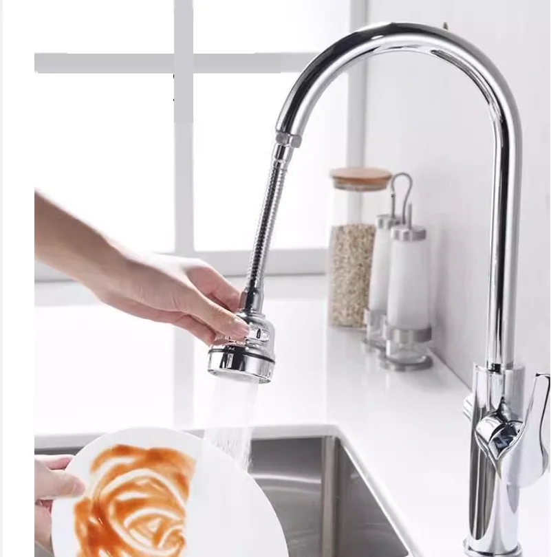 360 rotary  water outlet ABS shower universal extension head Kitchen faucet extender aerator