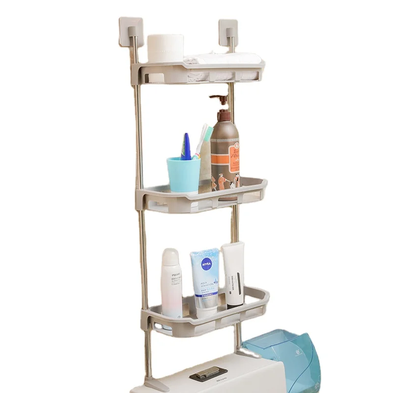 Yiwu 3 Layers Stainless Steel Toilet Standing Saver Wall Mounted Storage Rack