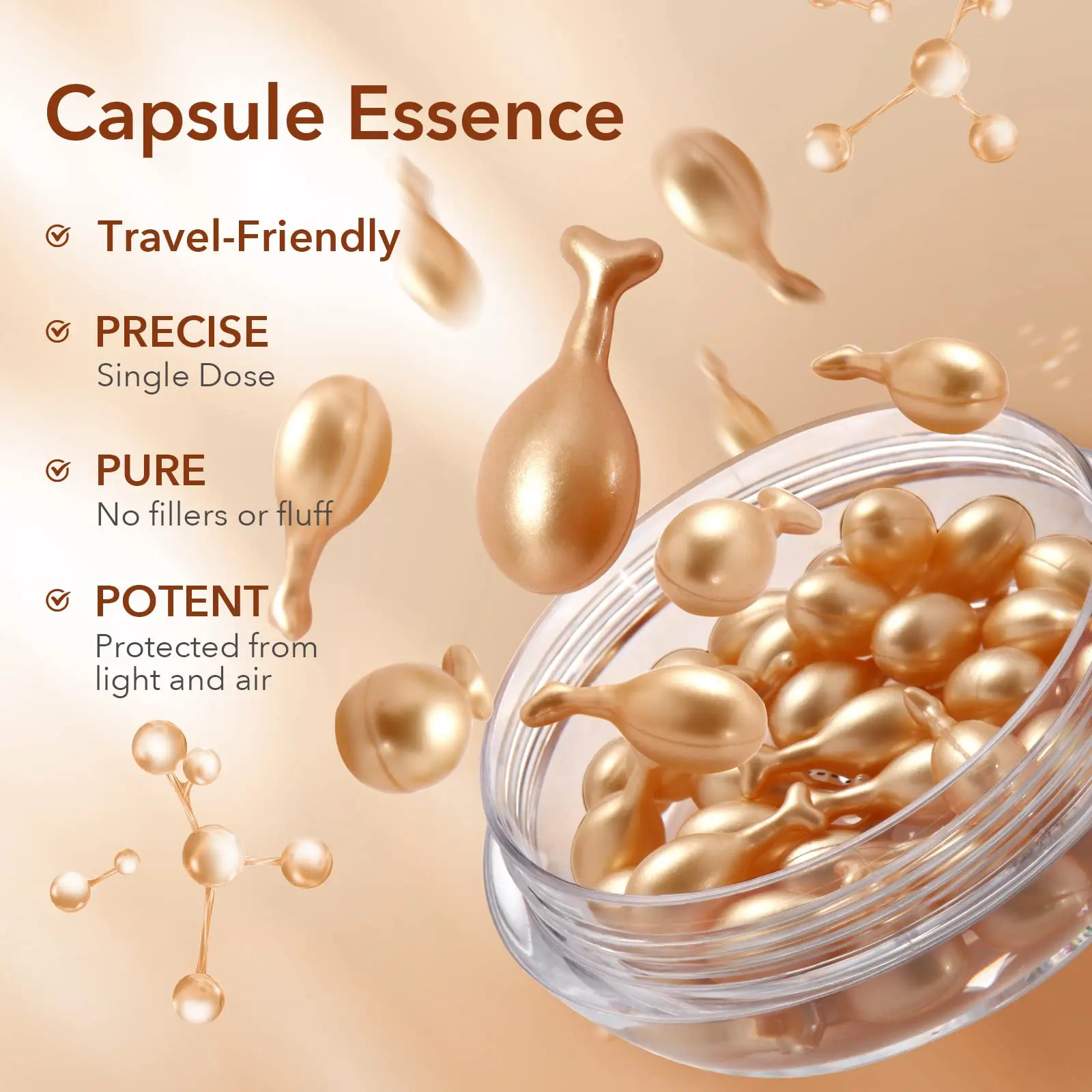 Free Sample Hyaluronic Acid Face Serum Capsules Placenta Anti Wrinkle Moisturizer Improves Skin Vitality Capsule Serum Skin Care