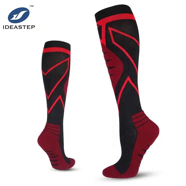 Professional sports compression socks outdoor marathon running socks terry bottom high elastic calf long tube compression socks