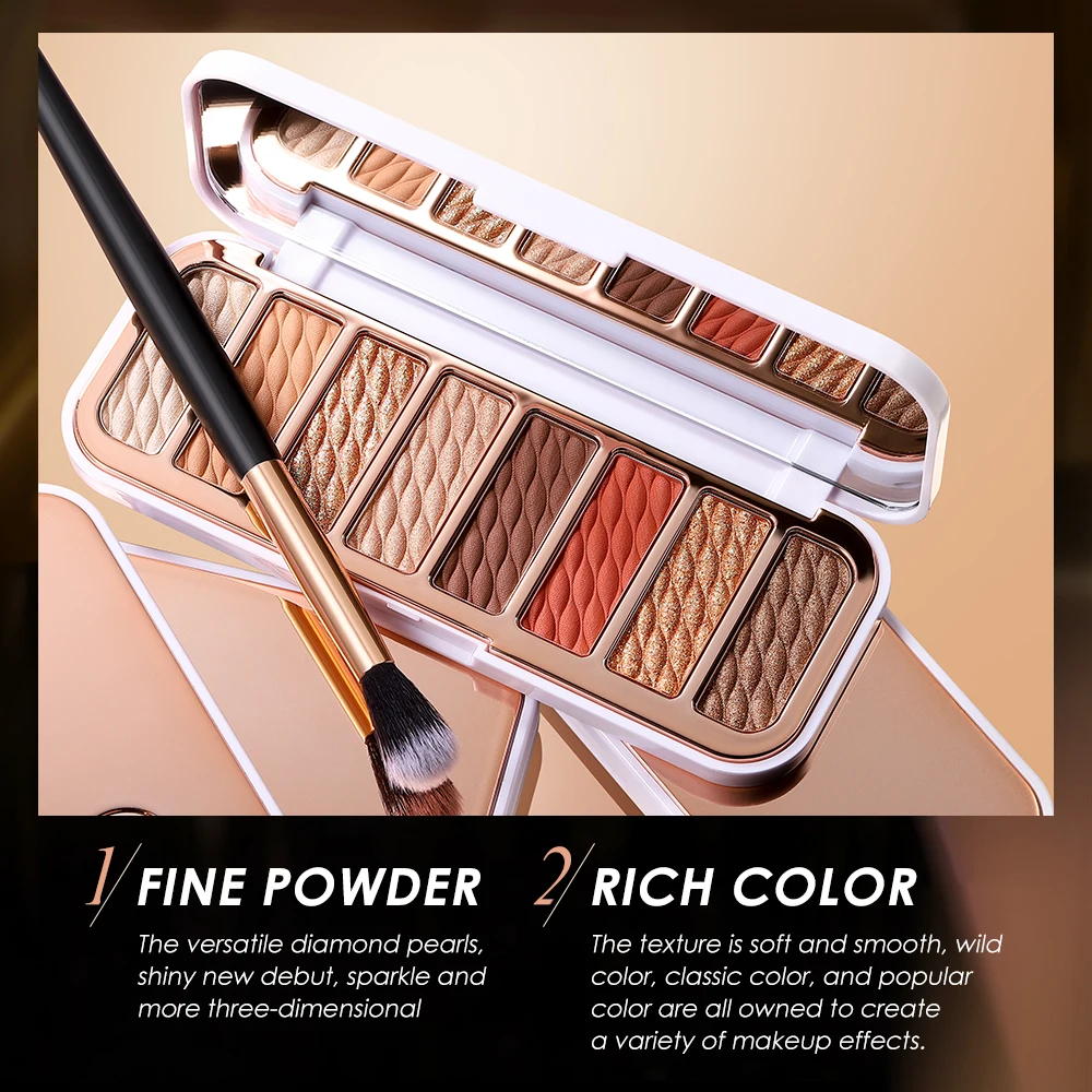 O.TWO.O Wholesaler Long Lasting Makeup 4 Colors High Pigment Luxury Gold Eyeshadow Palette