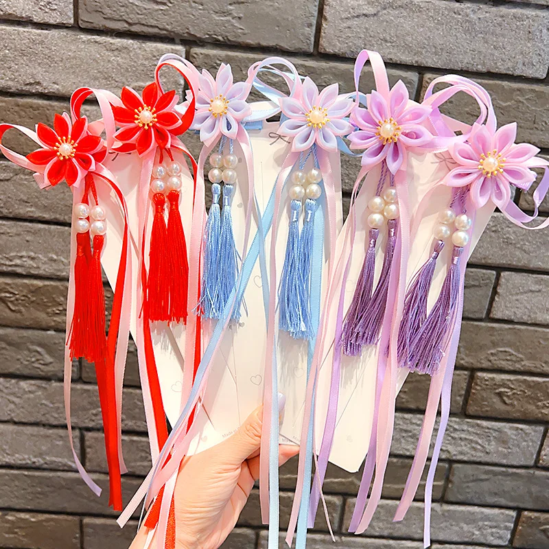 Hot Sale Children Antique Style Hair Accessories Streamer Chinese Style Hairpin Girl Hairpin Tassel Hairpin