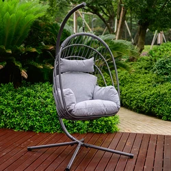 Hot Sale Steel Hanging Swing Chair Egg Outdoor Patio Kids Garden Balcony Modern Hanging Chair with Stand
