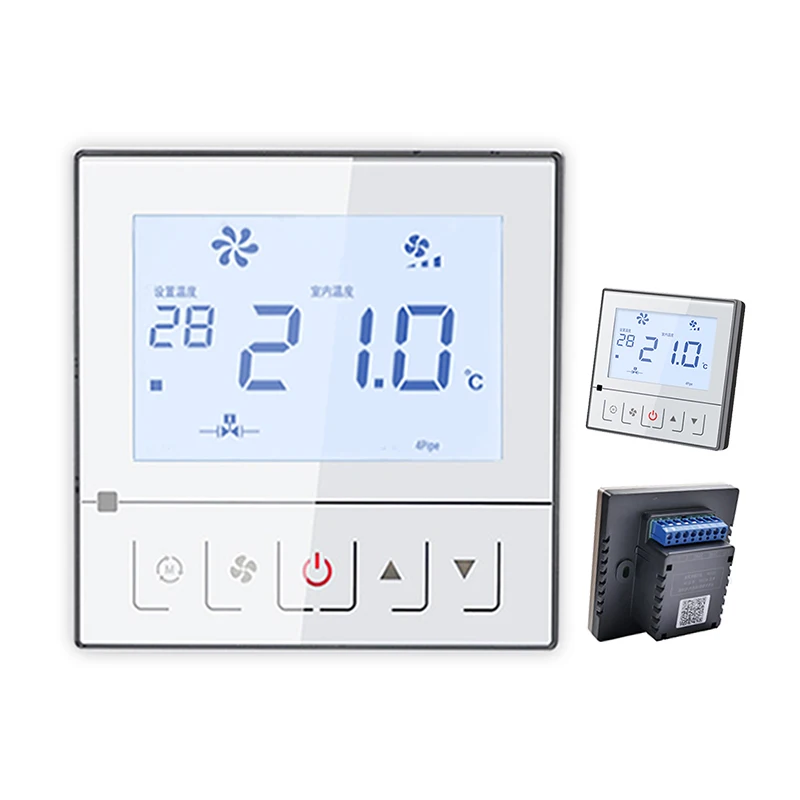 Smart Fan Coil Thermostat With Modbus Communication for 2-Pipe or 4-Pipe Fan Coil Unit for Air Conditioning & HVAC Systems