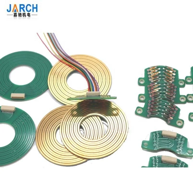 Small Slip Ring of Flat Type Rotary joint Routing 5A with 2 Circuits for Cable Reels