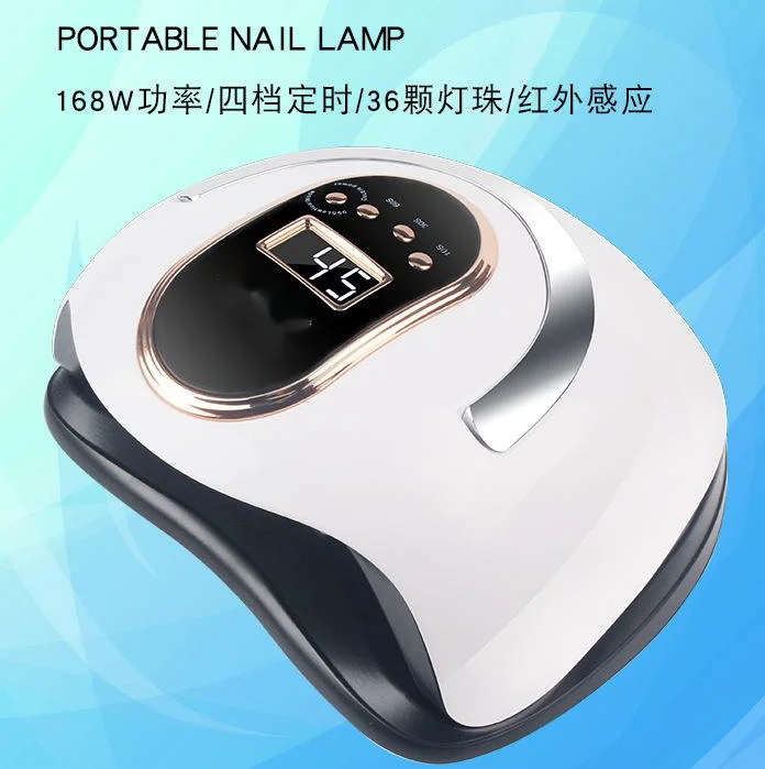 168 Вт УФ светодиодная лампа для сушки ногтей УФ 36 огни гель для ногтей лак для ногтей Уход за ногтями Сушилка для ногтей с 4 таймера