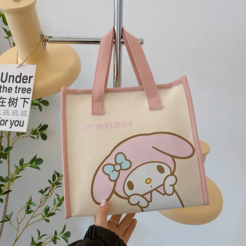 MM My Melody Shoulder Bag melody Fashion canvas tote bag Cinnamoroll large capacity Mommy bag