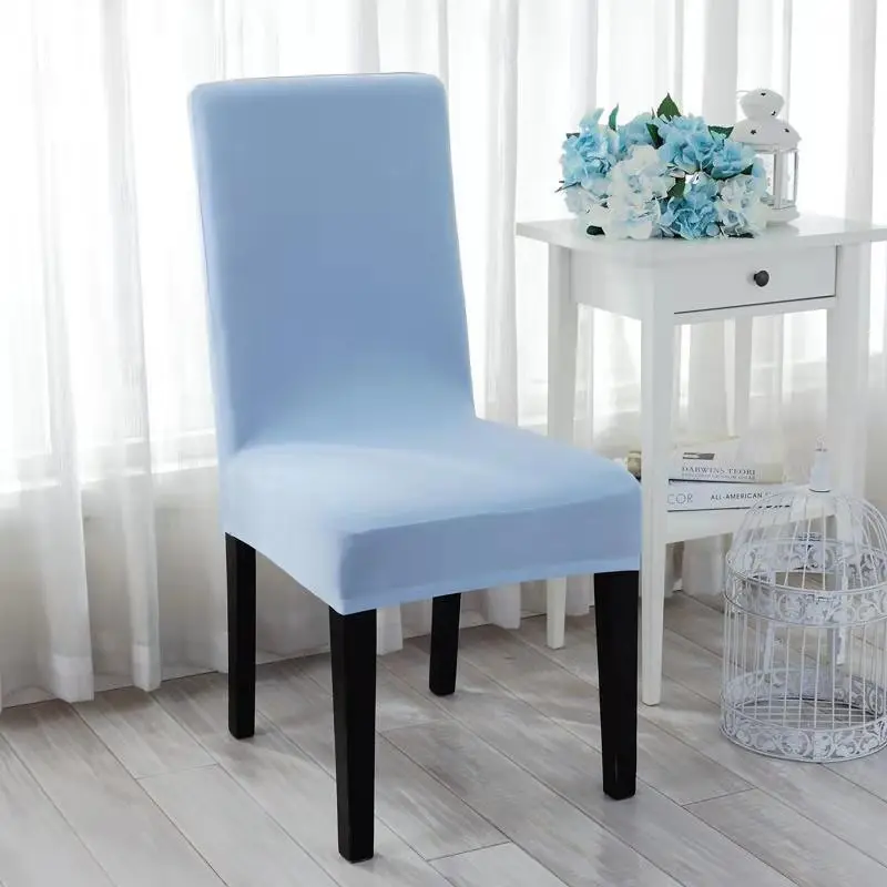 Sky Blue Hotel Half Wrapped Spandex Full Elastic Chair Cover
