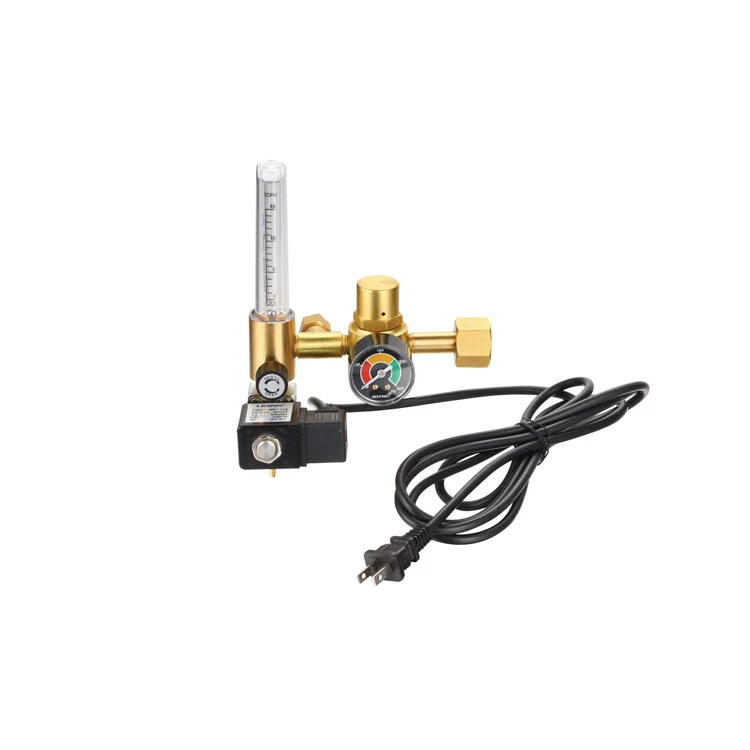 supply system high pressure co2 oxygen heated gas regulator with Flowmeter