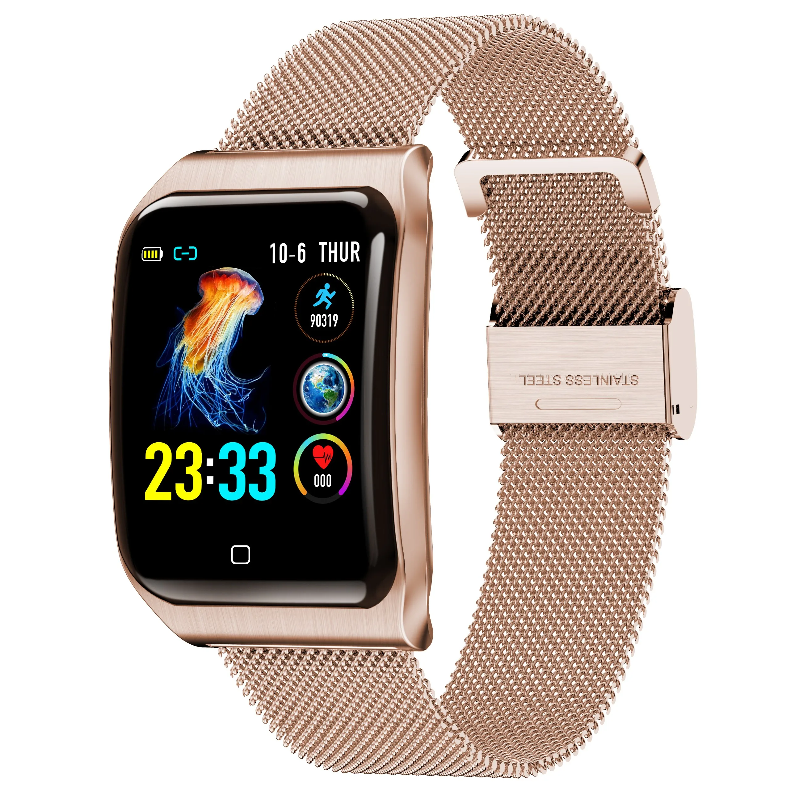 
Creatway F9 super slim weather report fitness tracker smart watch band 2019 