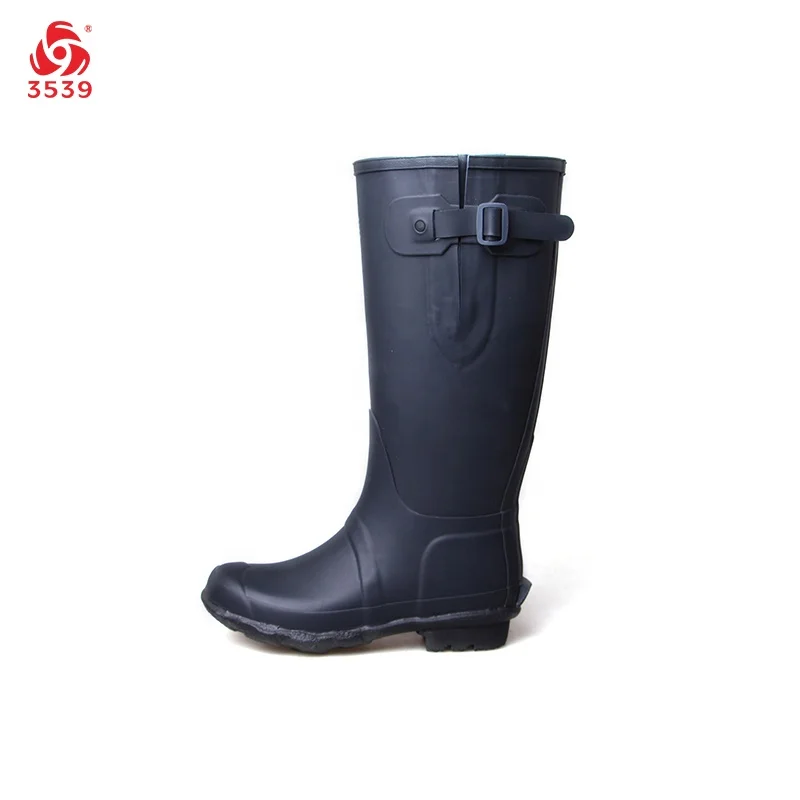  3539 Natural rubber rain boots safety gunm