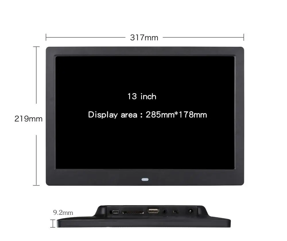 13 дюймов цифровая фоторамка 1280x800 HD картинка/Mp3/видео плеер, цифровой ЖК-рекламный плеер для подъема/магазина/выставки