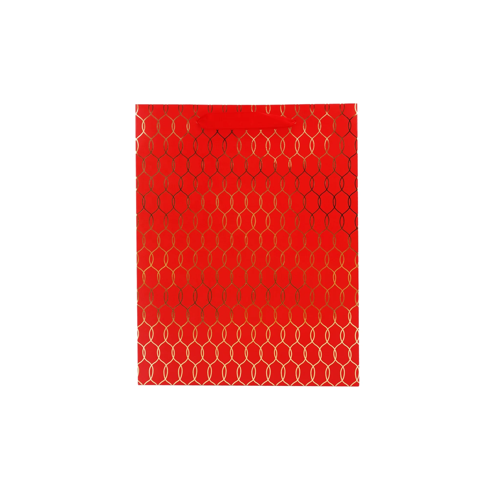 High End foil Paper bag candy bags Christmas new year Red packing cookie paper bags