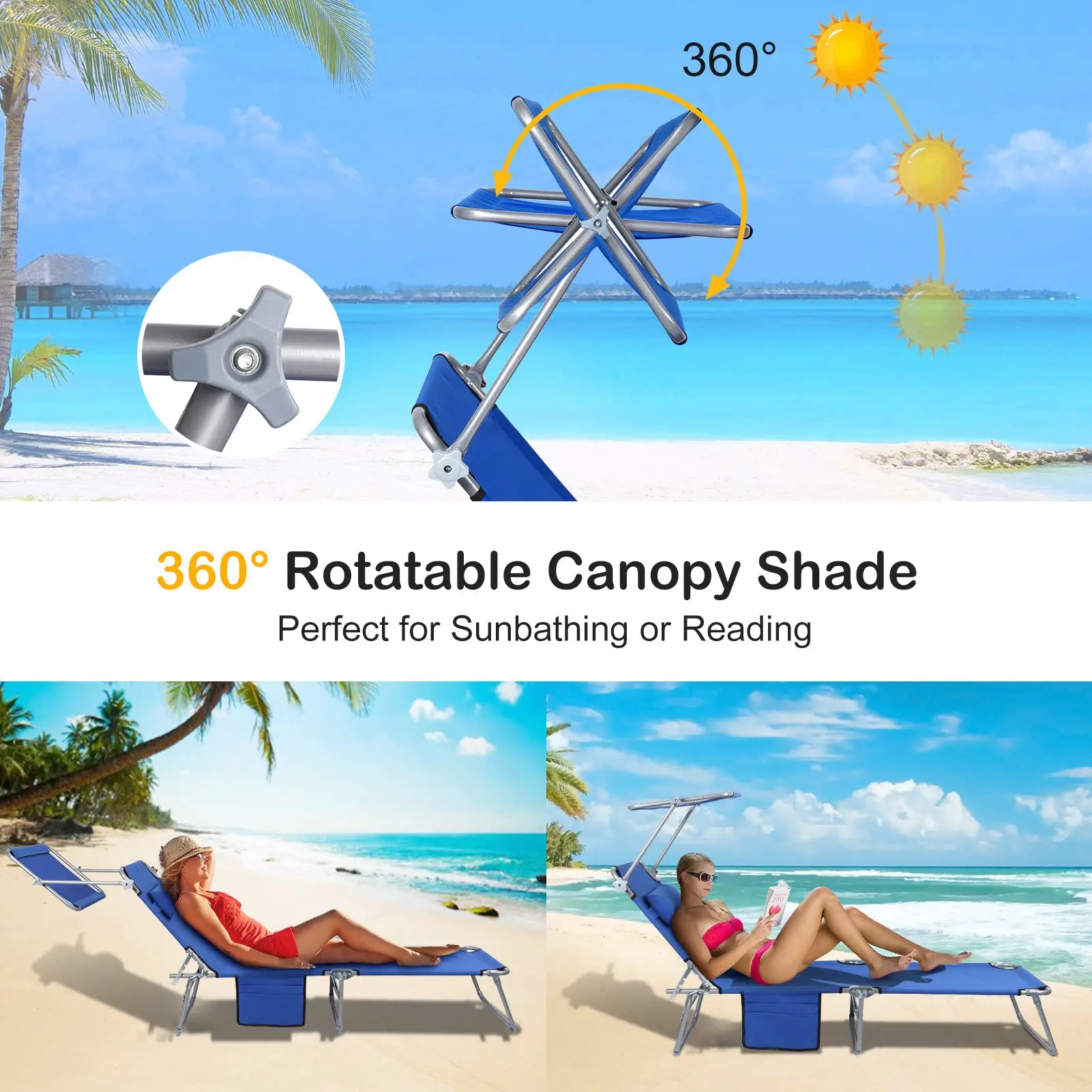 OEM Cheap Custom Aluminium Outdoor Adjustable Portable Fold Folding Fabric Camping Lounge Deck Sea Beach Chair Set