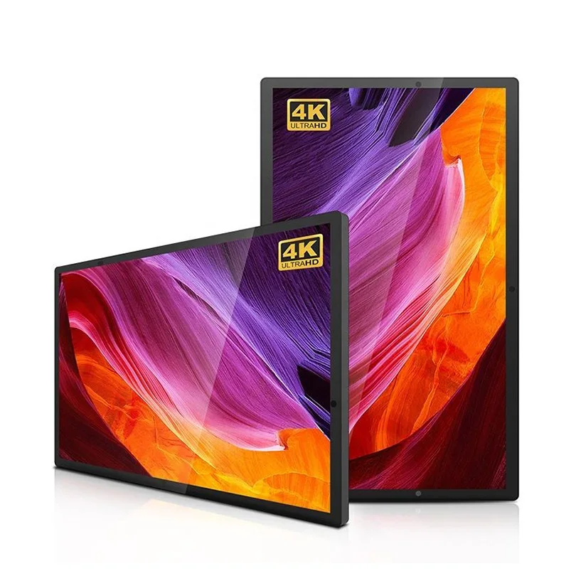 advertising android wall mounted VESA Embedded 4K Full HD IPS display capacitive touch screen monitor