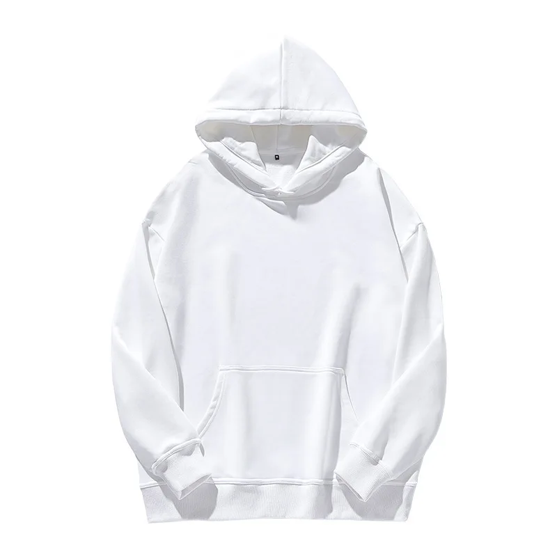 Custom Logo 400gsm Cotton Unisex Heavyweight Blank Zip Up Hoodies Mens Printed No String Oversized Hoodies