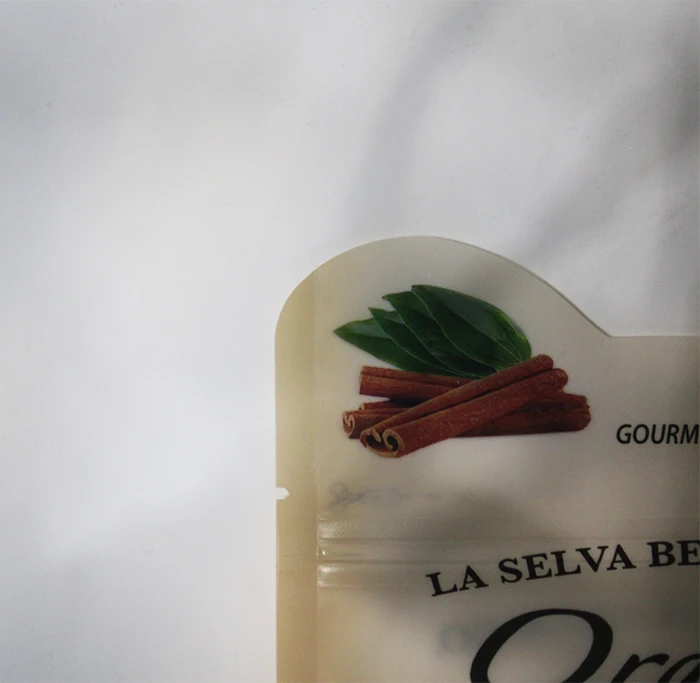 Spot UV Plastic Resealable Stand Up Pouch Ziplock Organic Spices Packaging Bags