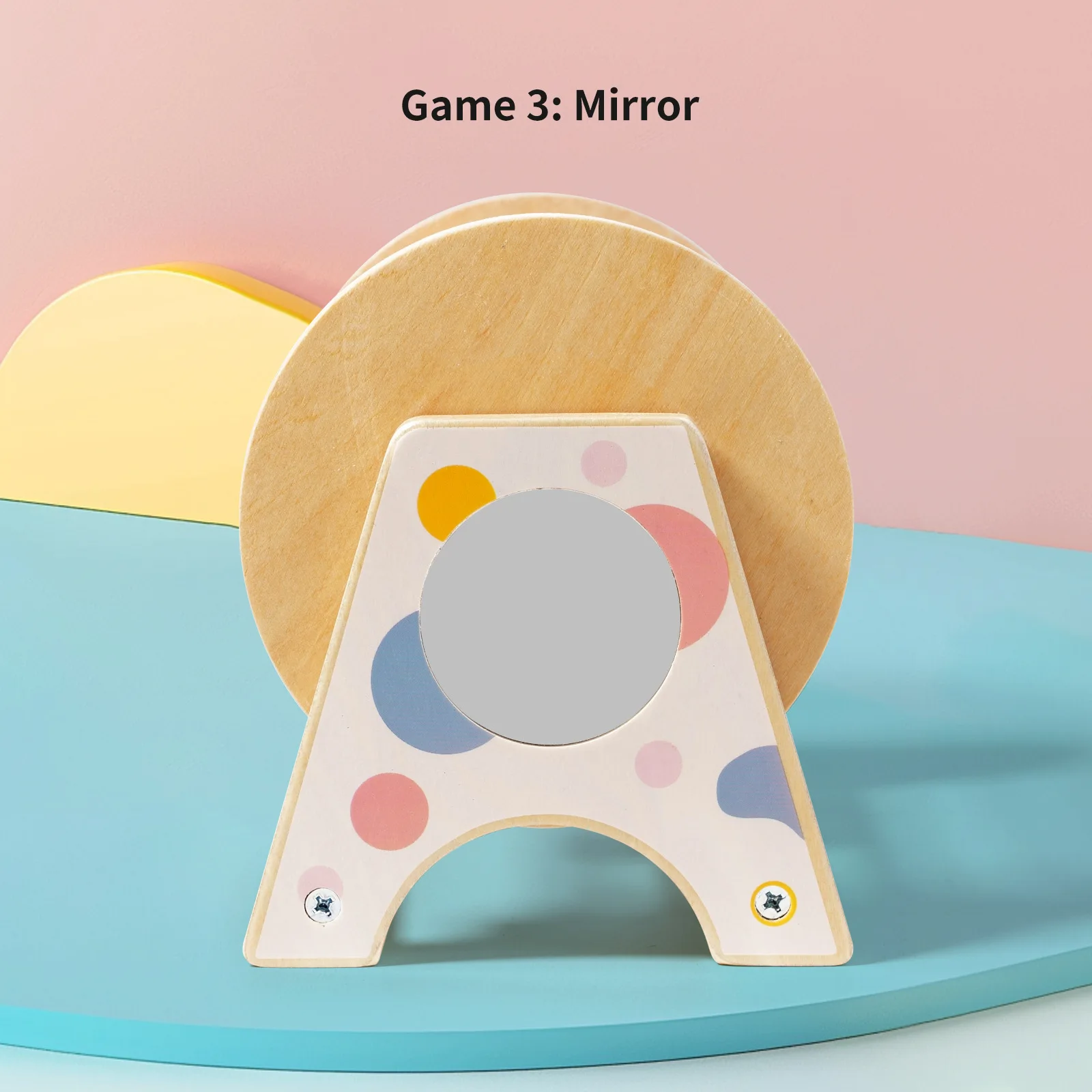 3 in 1 Montessori Rolling Drum Early Learning Infants Wooden Toys Montessori Baby Toys Play Kit Toy for 6-12Months Toddlers