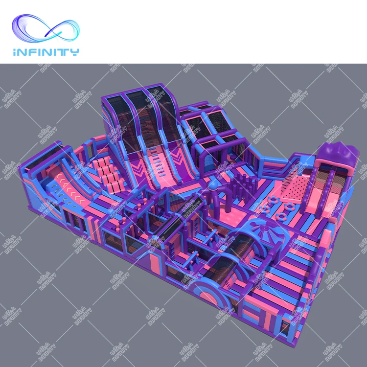 Customized ultra infinity theme park inflatable amusement kids park inflatable bounce park