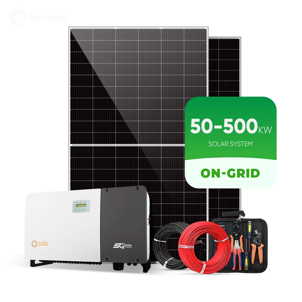 Солнечная ячейка Sunpal на сетчатой системе 90KW 100KW 110KW солнечная система
