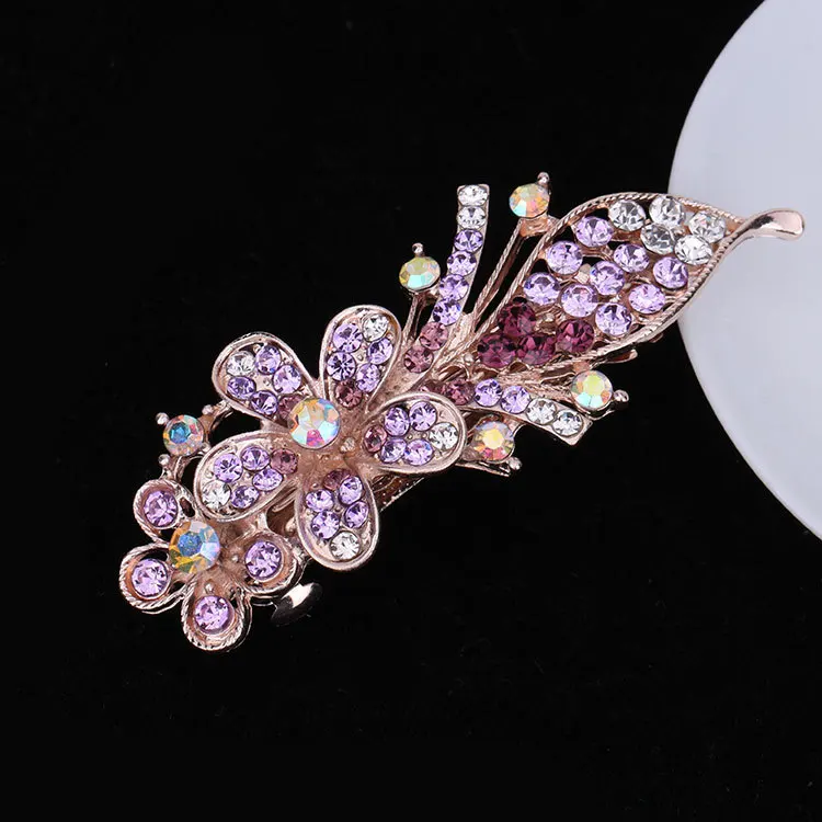 Fashion Rhinestone Hair Clip Headdress Bow Hairpin Ladies Top Clip Hair Accessories