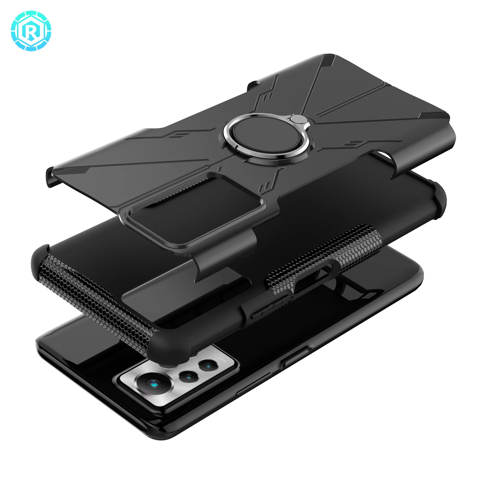 2022 Новый Модный чехол для телефона 2 в 1 Противоударная задняя крышка для сотового телефона с держателем для Infinix note 11 pro Чехол для телефона