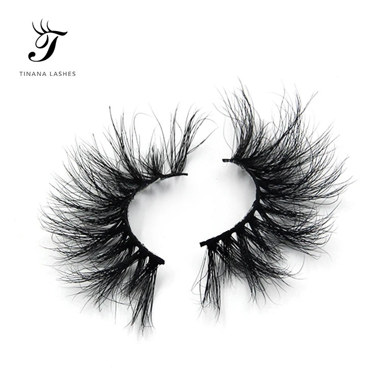 manufacturer 3d mink eyelashes 25mm lashes with lash packaging