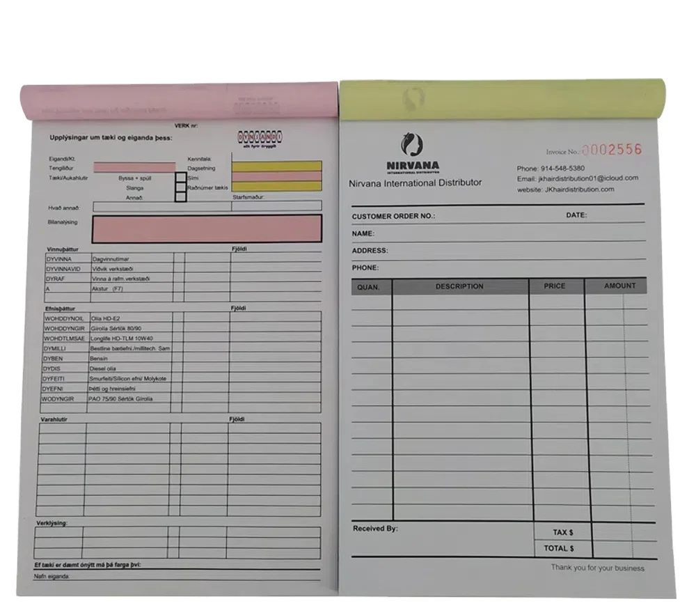 Invoice Book Carbonless Paper Invoice Book 2Part Carbonless Form Sales Book Carbon Bill Invoice 5-9/16 X 8-7/16 Carbonless Paper