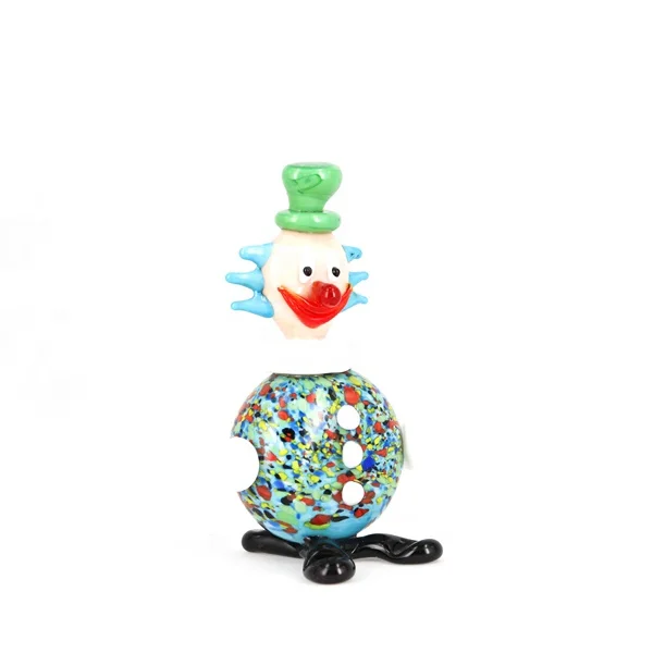 Handmade murano clown status glass figurines