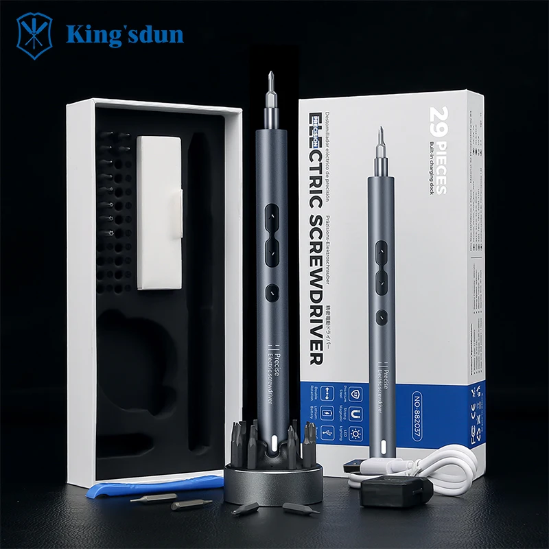 2023 New 29 In 1 Portable Cordless Electric Screwdriver Set with Precise Charging Base Professional Cell Phone Repair Tools