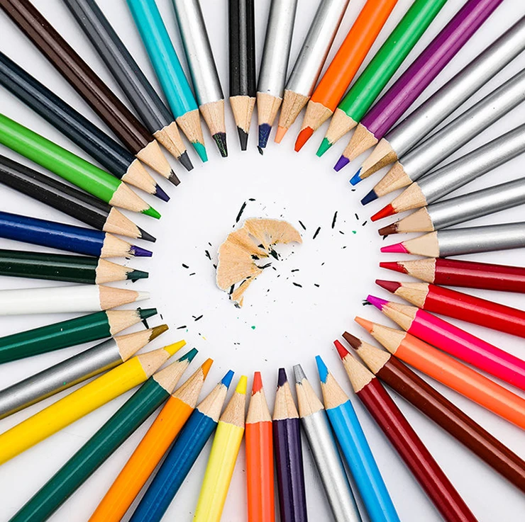 factory custom round colored pencil hot sale natural rainbow 2b bulk wooden standard hb colored matita