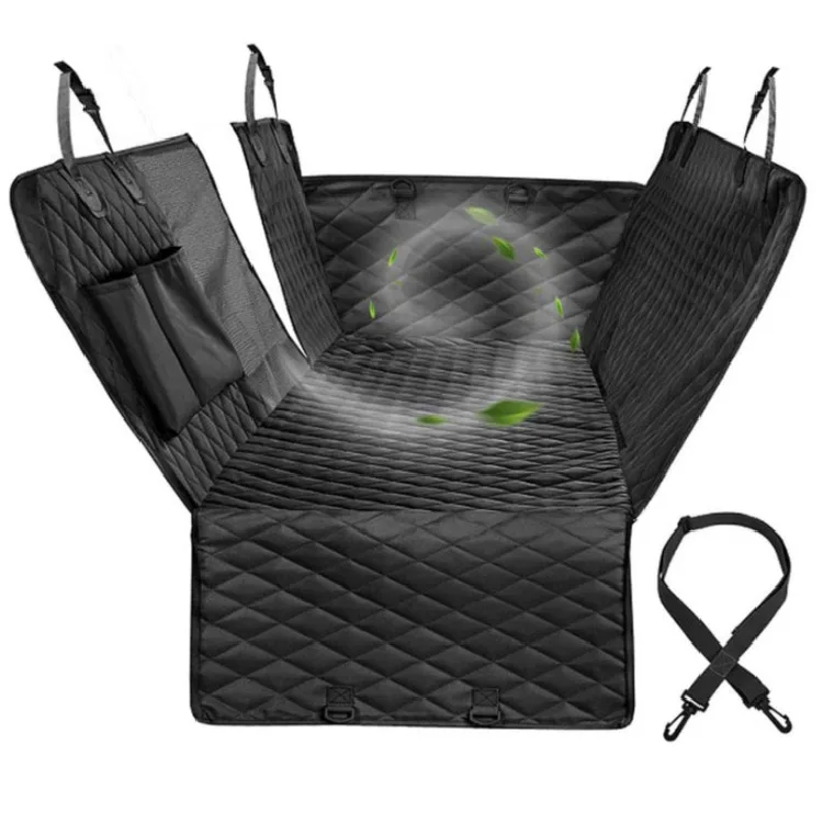 
Washable Waterproof Oxford Grey Green Pocket Zipper Dog Car Hammock Mat Pet Mesh Window Dog Car Seat Covers 