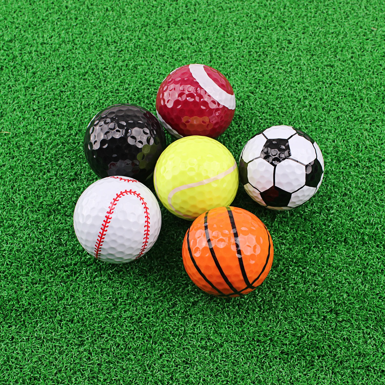 
KOFULL 50PC Multi Color Two Layer Mini Golf Balls High Quality Novelty Supplies Business Christmas Gift For Golfer 
