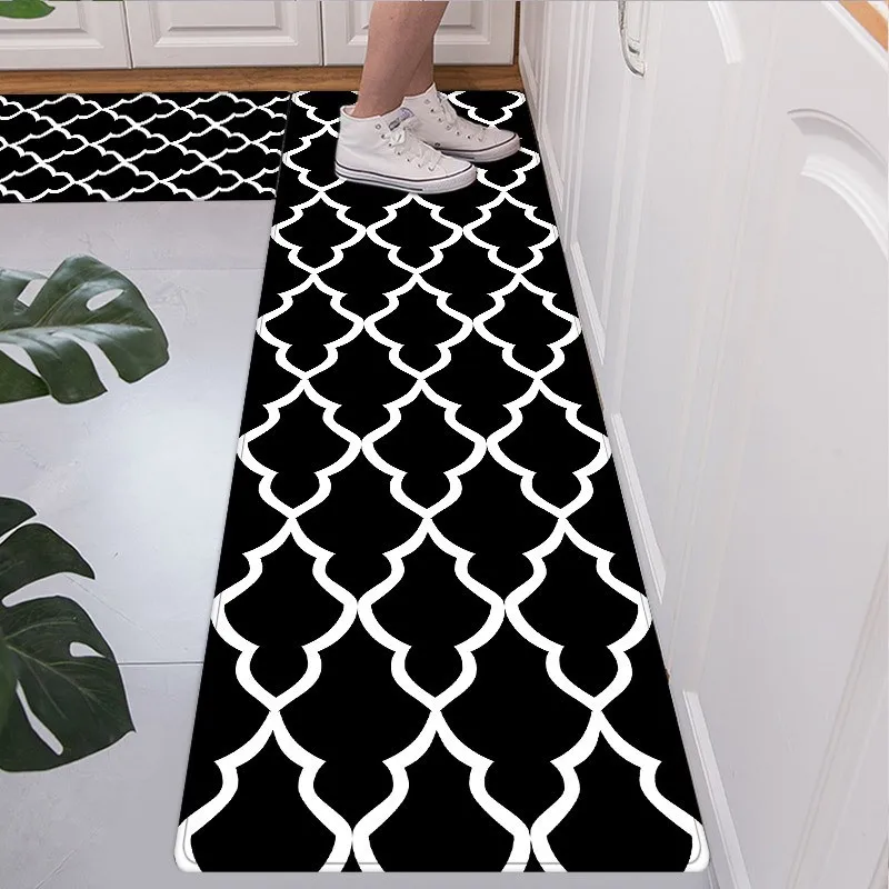 Custom 3d Printed Simple Style Commercial PVC Waterproof and Anti Fatigue Big Kitchen Runner Mats