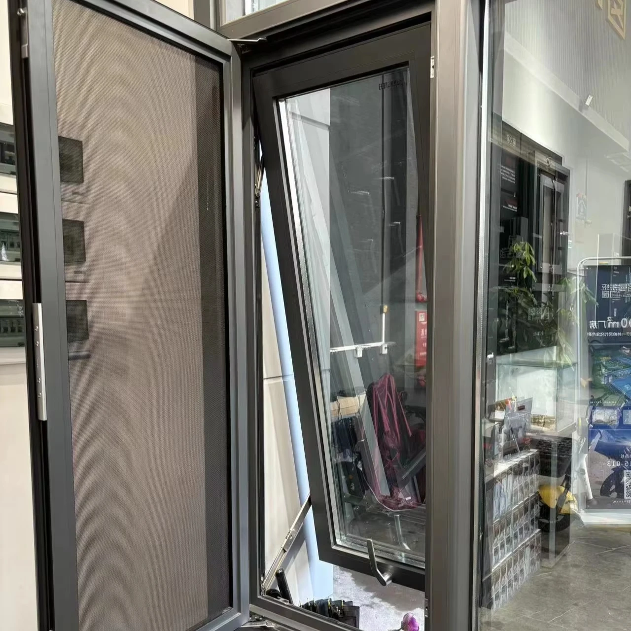 Double Glazed Argon Filled Glass with Energy Saving and Noise Reduction Thermal Break Heavy Duty Frame Aluminum Top Hung Windows