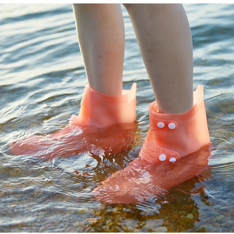 water resistance Cycling waterproof rubber silicone plastic rain boots over shoes for walking