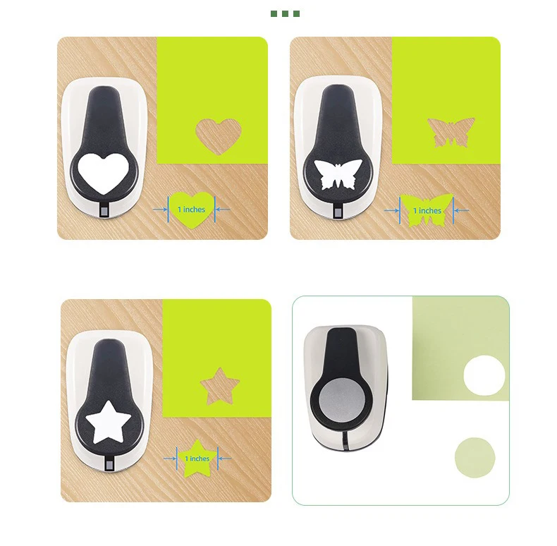 Round Embosser Kids Labor-Saving Punch Machine Hand DIY Round Flower Puncher 9/16/25/38/50mm