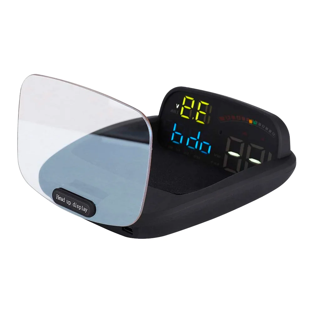 Car Head Up Display Universal HUD Speedometer Support Compass Overspeed Alarm