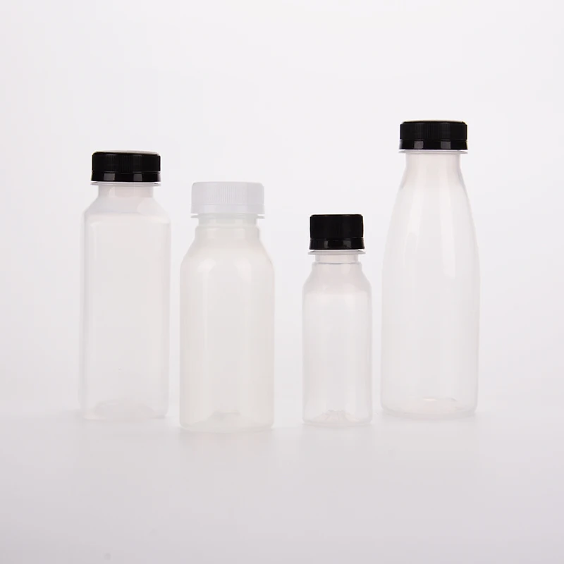 Wholesale Frosted PP Round Shape Empty 100ml 3oz Plastic Juice Bottles For Juice Beverage Business With Cap Customized Label