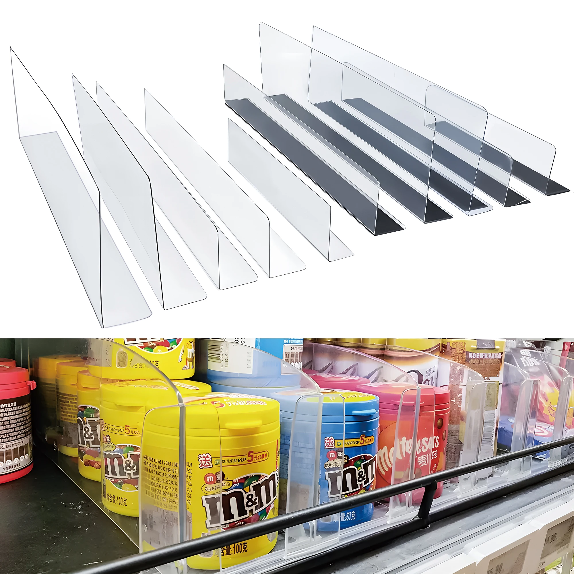 Free Sample Wholesale L Shape Plastic PVC Shelf Divider Supermarket Warehouse