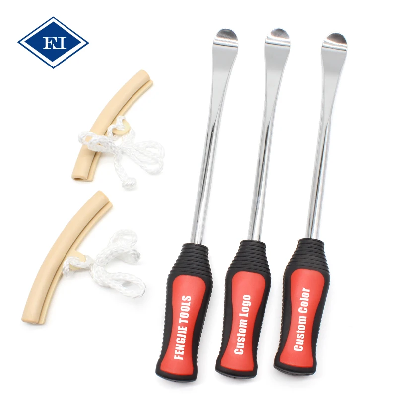 5pcs Tire Stripping Tool Tire Removal Pry Bar Crowbar Warping Bar Alloy Steel with 2 Rim Protectors