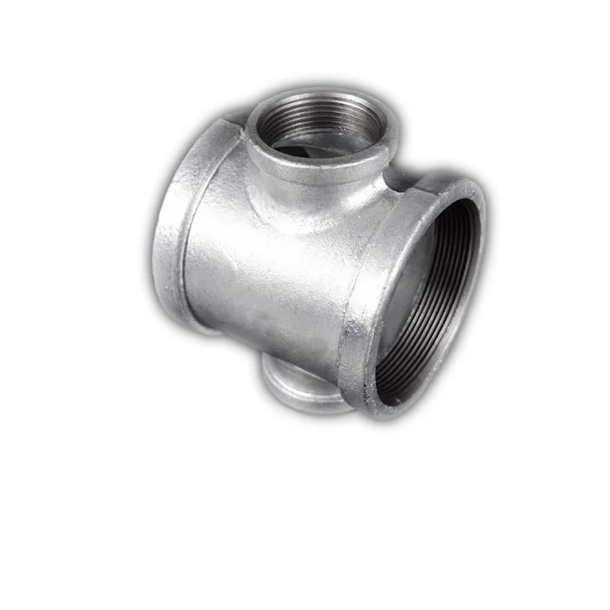 New Product Hot Sale Durable Galvanized 4 Way Cross Threaded Pipe Fitting for Plumbing and Construction Use