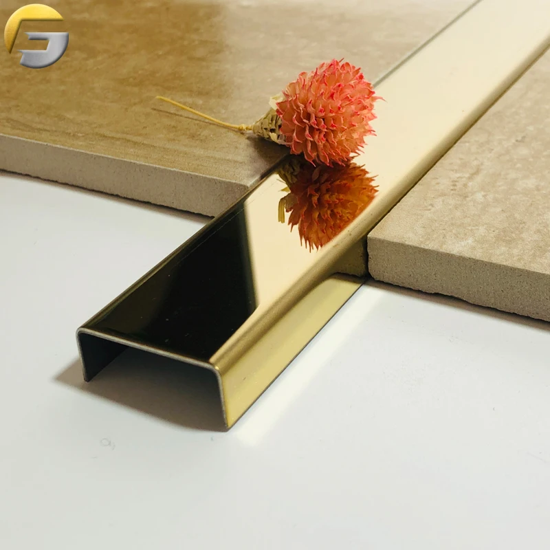 ZB0090 Stainless Steel Tile Trim Products Golden Metal Strips Product Golden Metal Strips